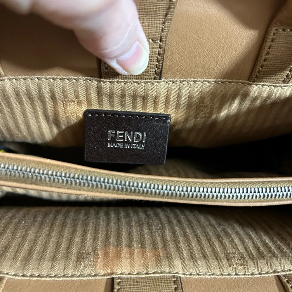 FENDI Petite 2Jours brown leather Tote - Picture 12 of 14